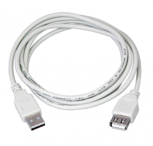 Кабель USB (шт. USB A - гн. USB A) 1.8 метра, серый REXANT
