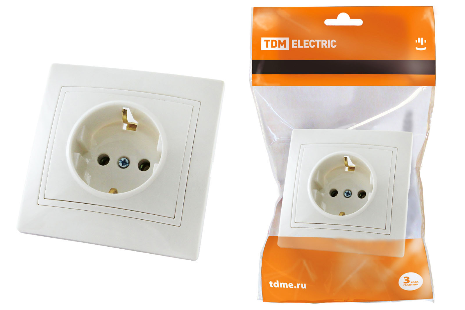 Розетка 2П+З 16А 250В белая Таймыр