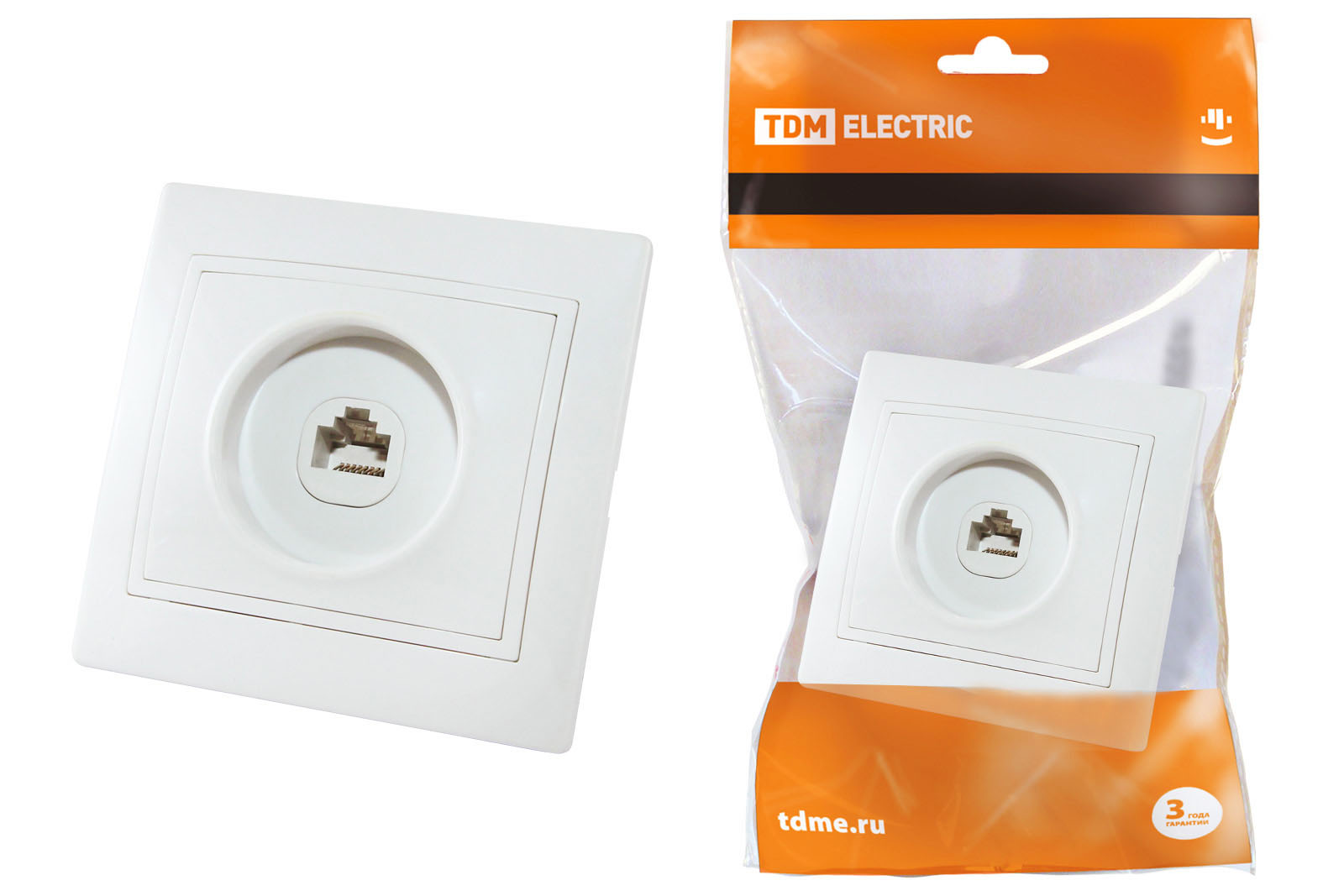 Розетка компьютерная RJ45  белая Таймыр